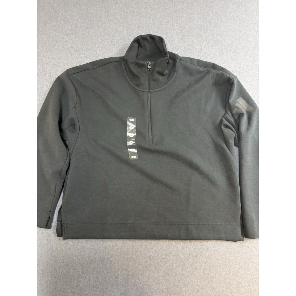 adidas Women Soft Lux Quarter-Zip Black Pull Over JM1659 Soft Size Med Active